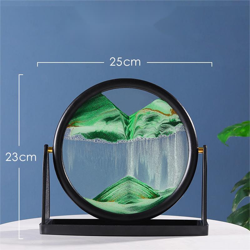 Sablier Hypnotique Zenova™ – Décoration Vivante en Sable 3D