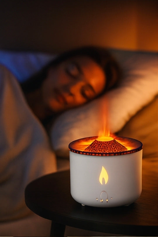 Zenova® FlameMist™ – Diffuseur Effet Flamme & Brume Relaxante