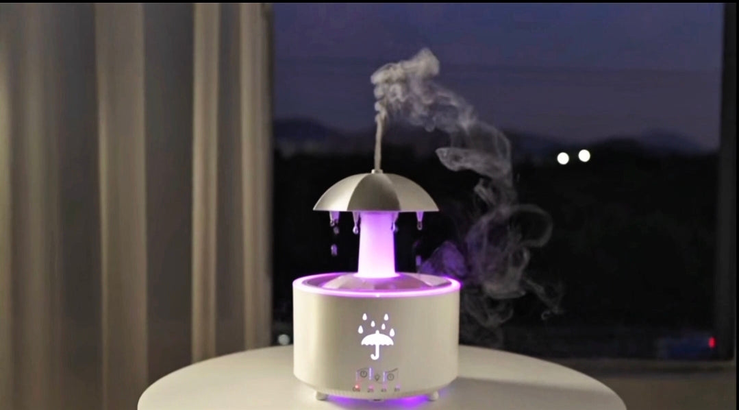 Humidificateur Parapluie Zenova® – Effet Pluie & Lumière Ambiance