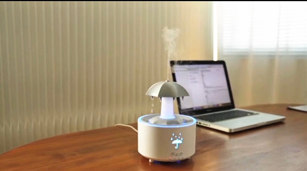 Humidificateur Parapluie Zenova® – Effet Pluie & Lumière Ambiance