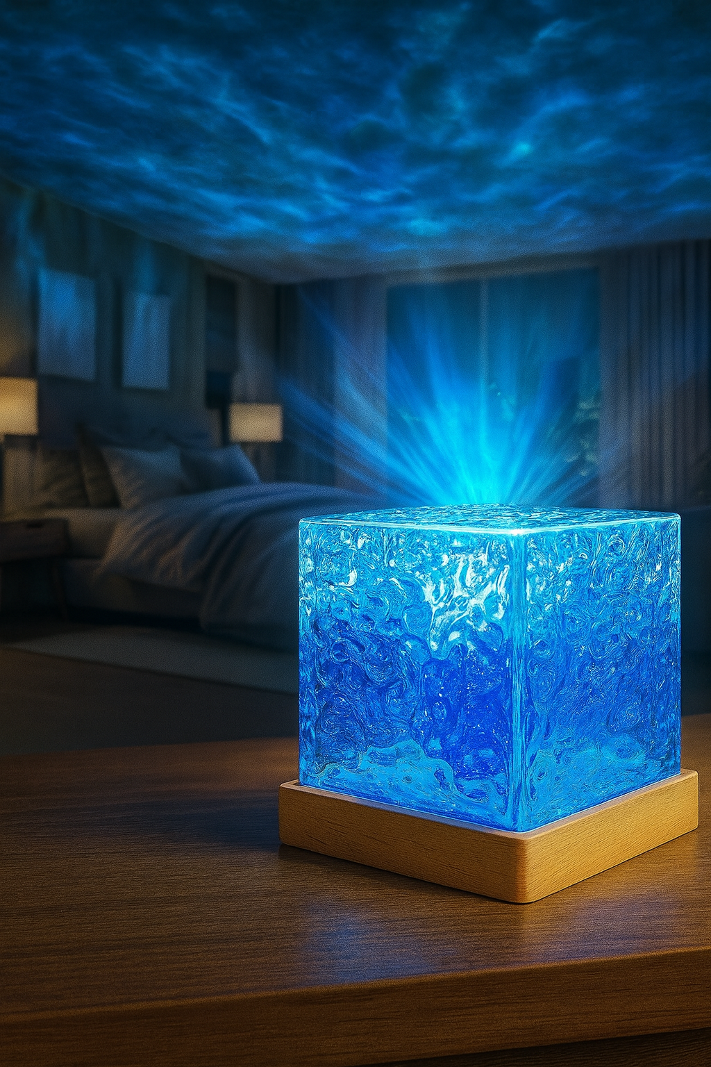 Lampe Vagues LED – Effet Eau & Lumière Zen | Zenova