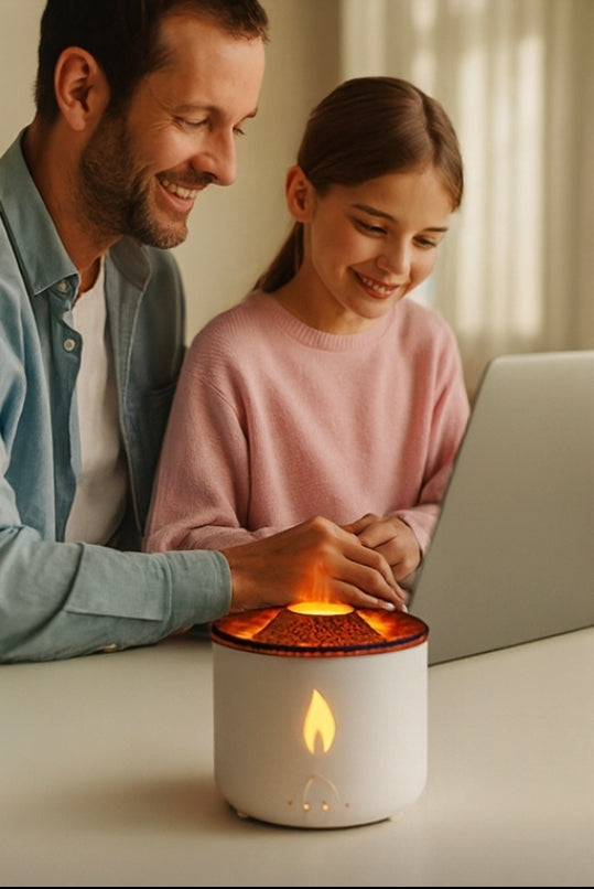 Zenova® FlameMist™ – Diffuseur Effet Flamme & Brume Relaxante