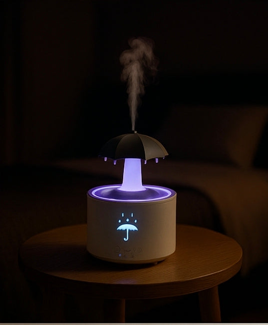 Humidificateur Parapluie Zenova® – Effet Pluie & Lumière Ambiance