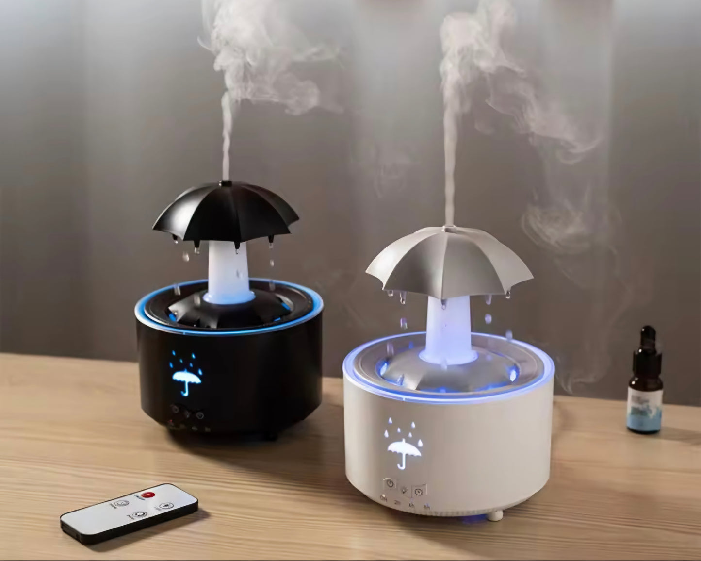 Humidificateur Parapluie Zenova® – Effet Pluie & Lumière Ambiance