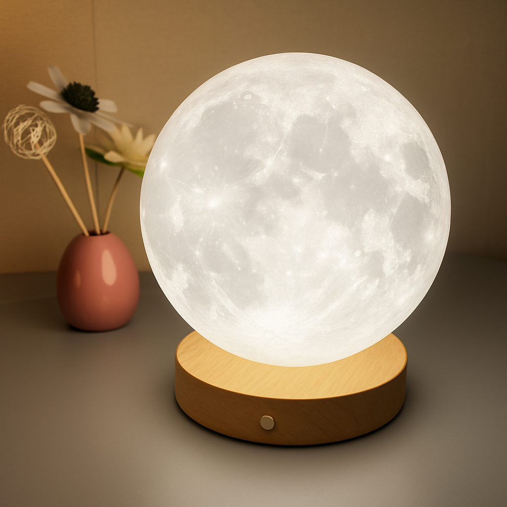 Lampe Lune LED Rotative – Ambiance Douce & Apaisante | Zenova