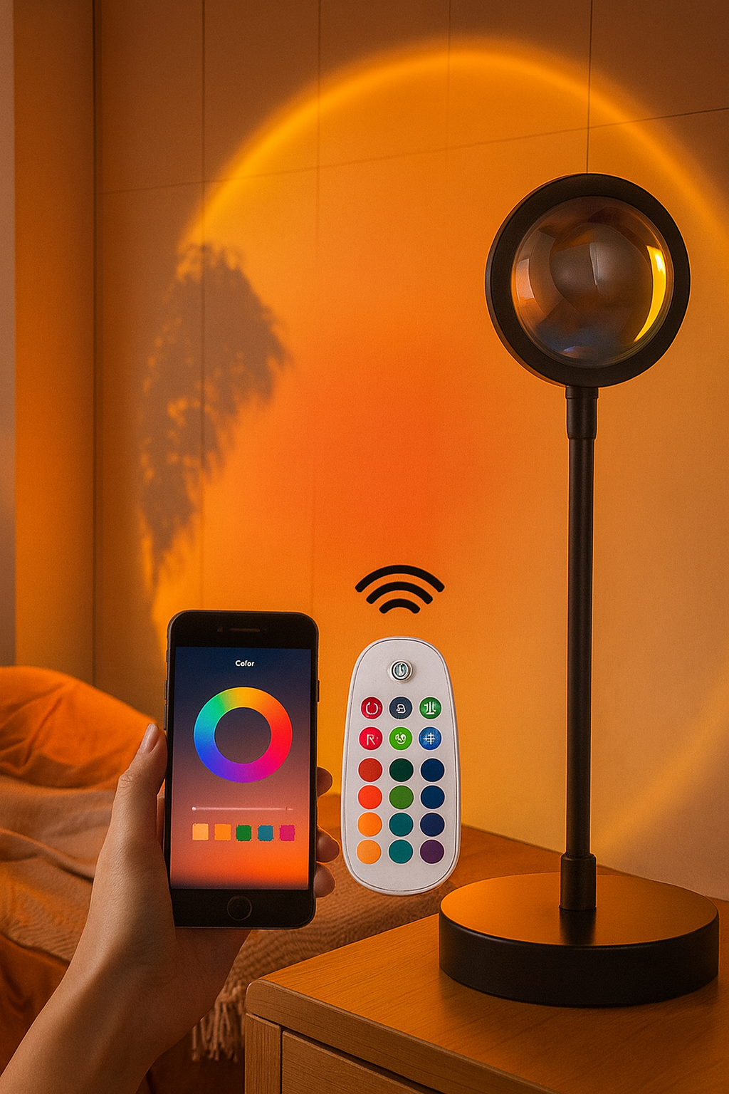 Lampe Projection Arc-en-Ciel – Éclairage Moderne & Créatif | Zenova